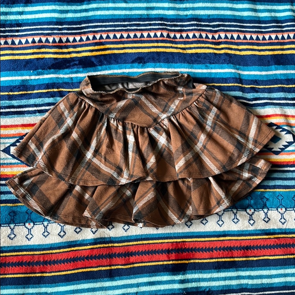 Brown Plaid Layered Women’s skirt